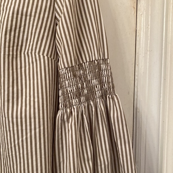 MICHAEL Michael Kors green & white striped blouse - Picture 6 of 12